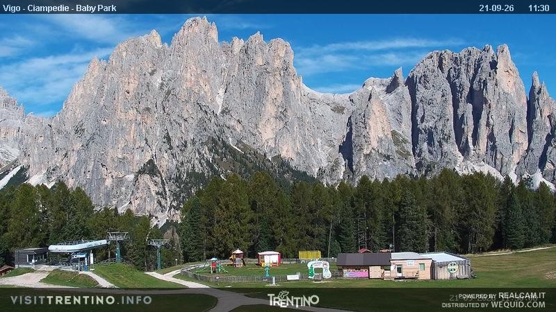Archived image Webcam Kids Park - Val di Fassa