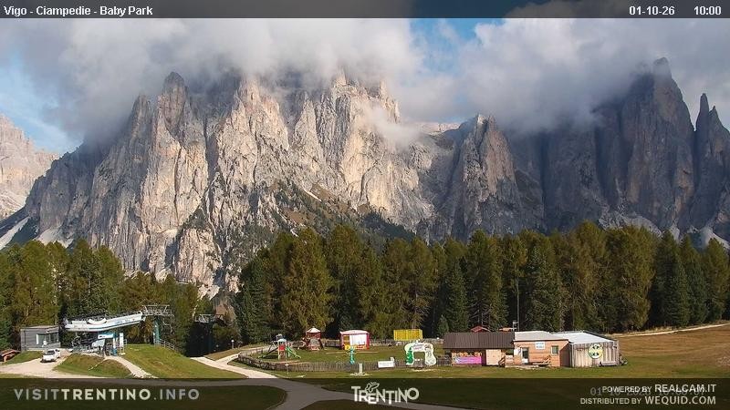 Archived image Webcam Kids Park - Val di Fassa