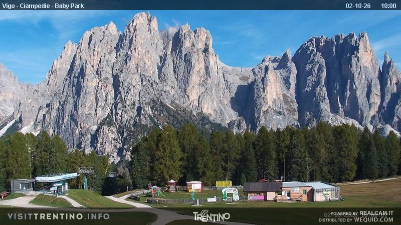Archived image Webcam Kids Park - Val di Fassa