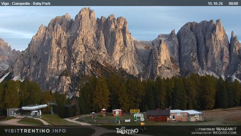 Archived image Webcam Kids Park - Val di Fassa