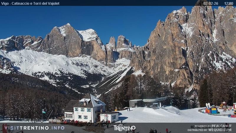 Archived image Webcam Torri del Vajolet - Val di Fassa