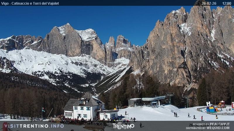 Archived image Webcam Torri del Vajolet - Val di Fassa