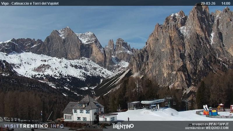 Archived image Webcam Torri del Vajolet - Val di Fassa