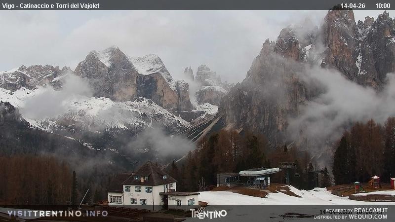 Archived image Webcam Torri del Vajolet - Val di Fassa