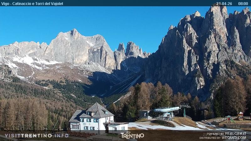 Archived image Webcam Torri del Vajolet - Val di Fassa