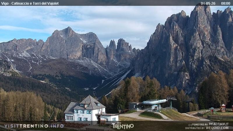 Archived image Webcam Torri del Vajolet - Val di Fassa