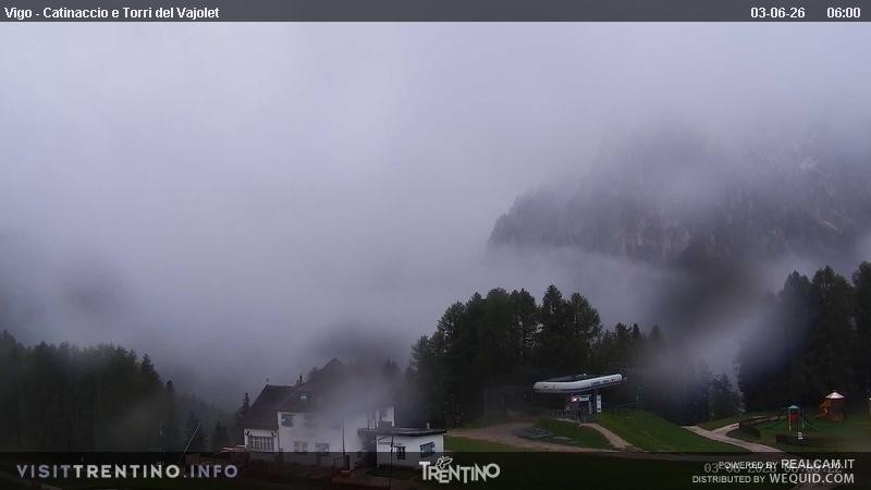 Archived image Webcam Torri del Vajolet - Val di Fassa