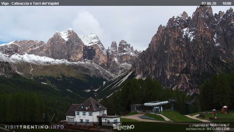Archived image Webcam Torri del Vajolet - Val di Fassa