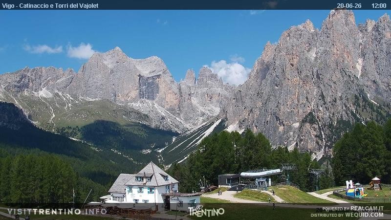 Archived image Webcam Torri del Vajolet - Val di Fassa