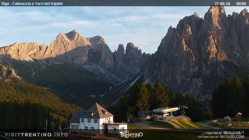 Archived image Webcam Torri del Vajolet - Val di Fassa