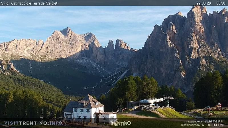 Archived image Webcam Torri del Vajolet - Val di Fassa
