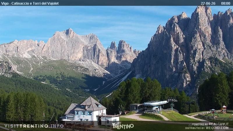 Archived image Webcam Torri del Vajolet - Val di Fassa