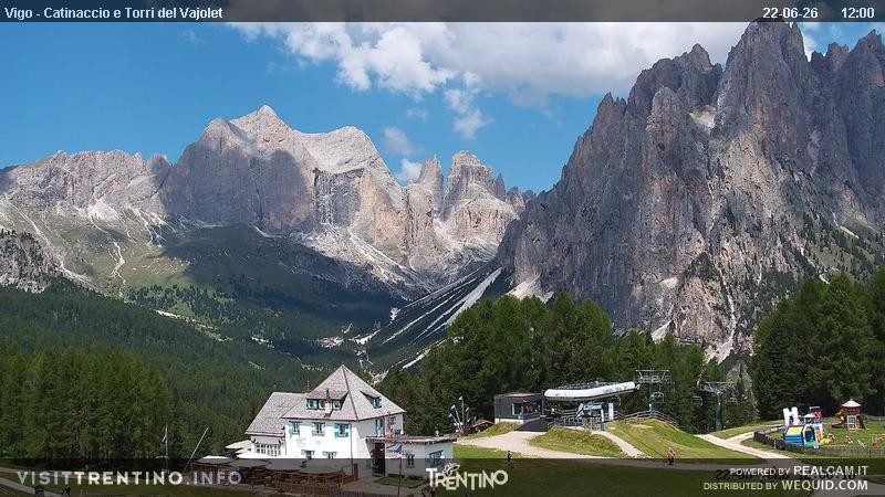 Archived image Webcam Torri del Vajolet - Val di Fassa
