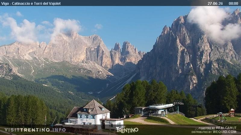 Archived image Webcam Torri del Vajolet - Val di Fassa