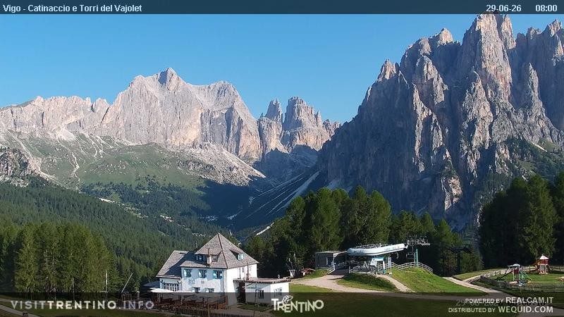 Archived image Webcam Torri del Vajolet - Val di Fassa