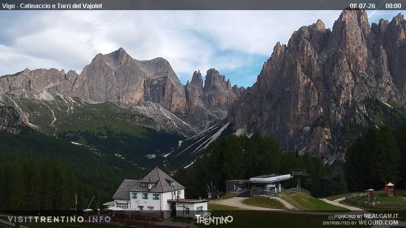 Archived image Webcam Torri del Vajolet - Val di Fassa