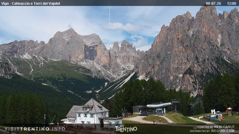 Archived image Webcam Torri del Vajolet - Val di Fassa