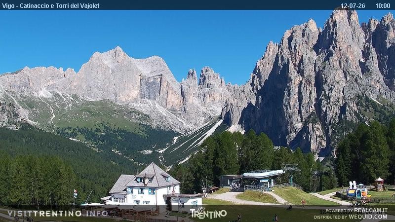 Archived image Webcam Torri del Vajolet - Val di Fassa
