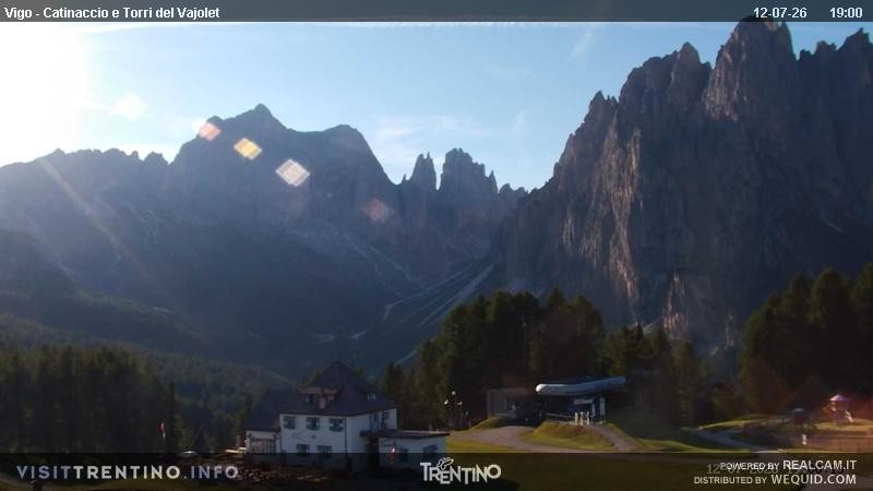 Archived image Webcam Torri del Vajolet - Val di Fassa