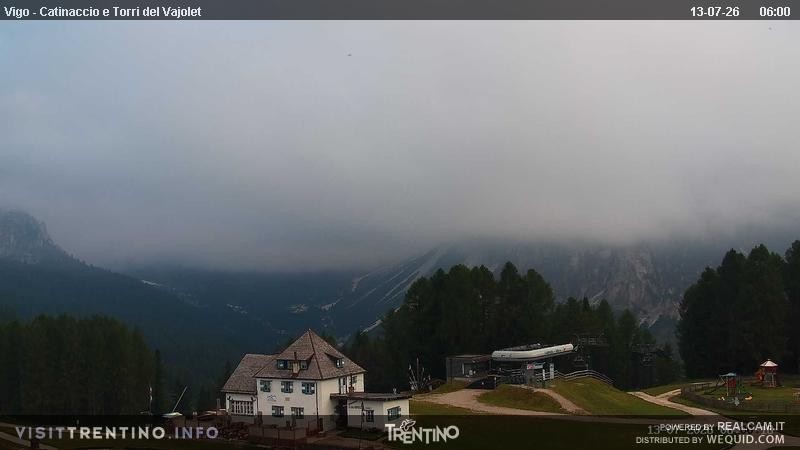 Archived image Webcam Torri del Vajolet - Val di Fassa
