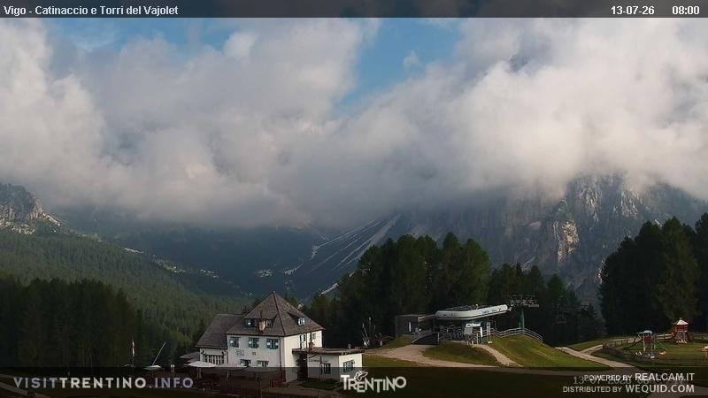Archived image Webcam Torri del Vajolet - Val di Fassa