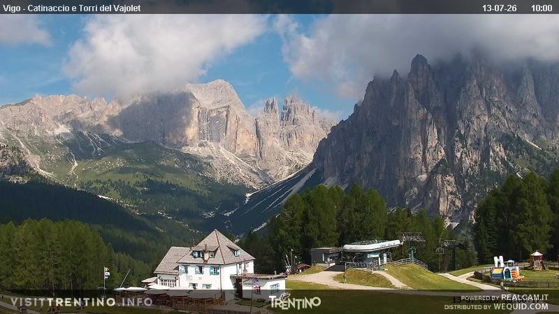 Archived image Webcam Torri del Vajolet - Val di Fassa