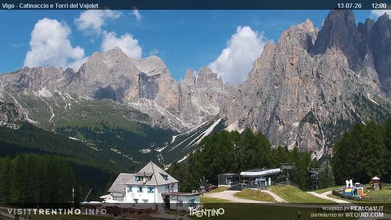 Archived image Webcam Torri del Vajolet - Val di Fassa