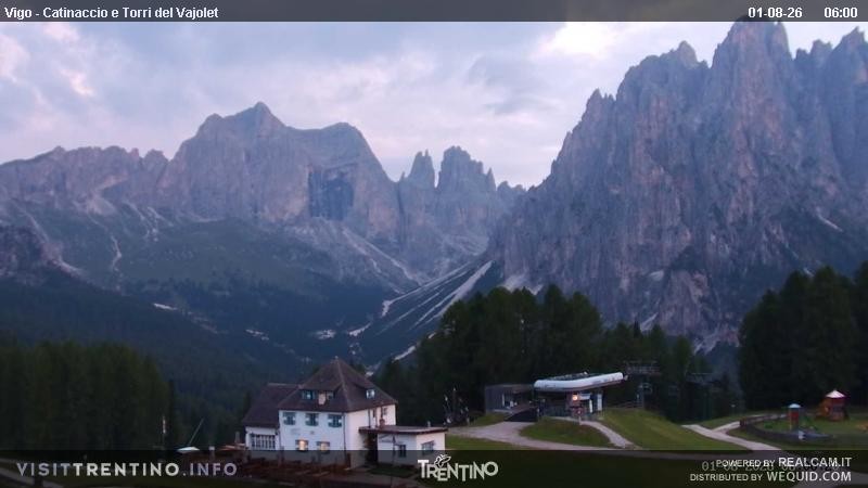 Archived image Webcam Torri del Vajolet - Val di Fassa