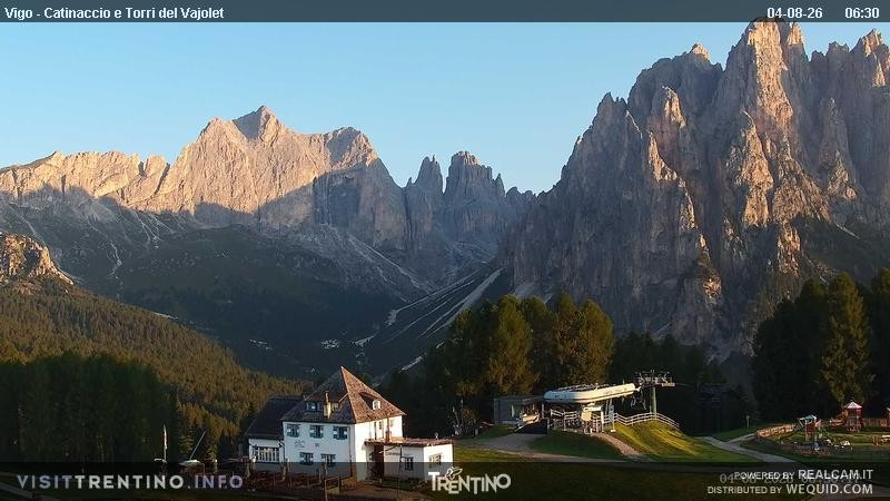 Archived image Webcam Torri del Vajolet - Val di Fassa