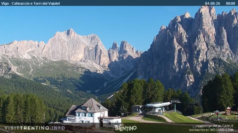 Archived image Webcam Torri del Vajolet - Val di Fassa