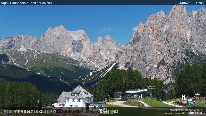 Archived image Webcam Torri del Vajolet - Val di Fassa