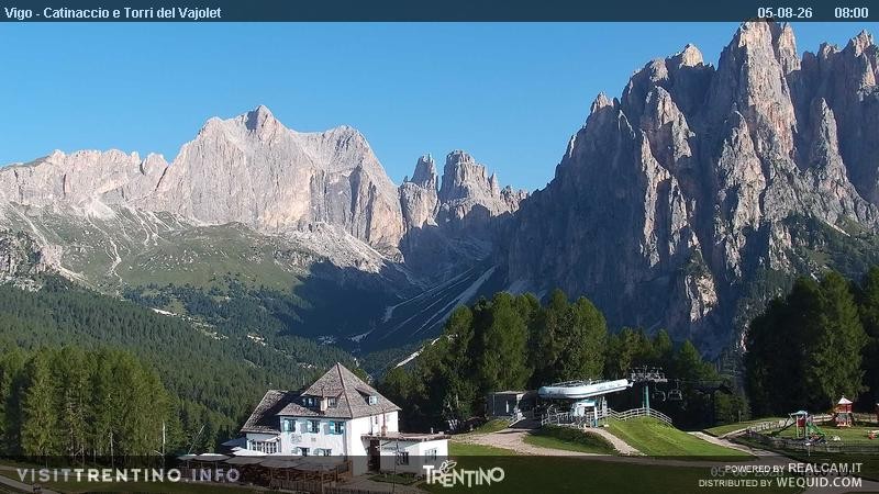 Archived image Webcam Torri del Vajolet - Val di Fassa