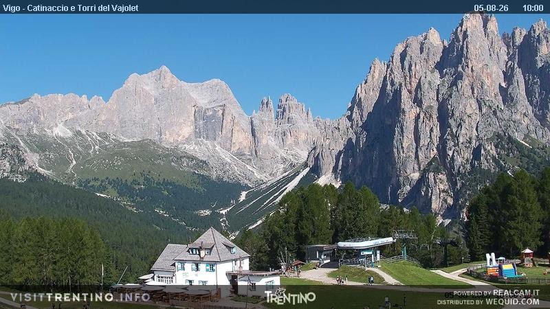 Archived image Webcam Torri del Vajolet - Val di Fassa
