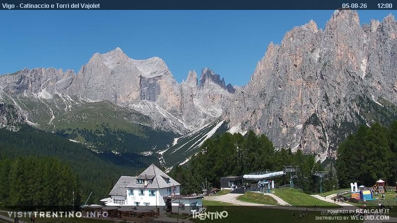 Archived image Webcam Torri del Vajolet - Val di Fassa