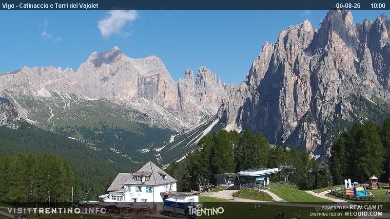 Archived image Webcam Torri del Vajolet - Val di Fassa