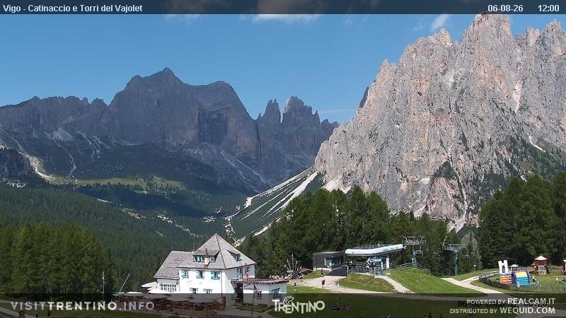Archived image Webcam Torri del Vajolet - Val di Fassa