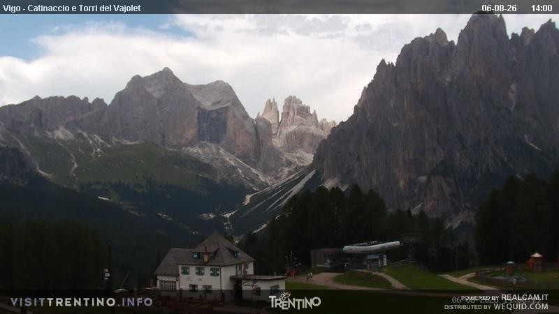 Archived image Webcam Torri del Vajolet - Val di Fassa