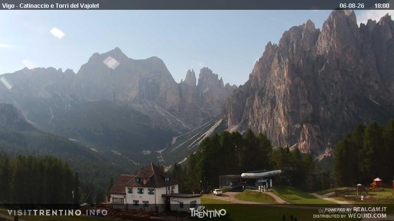 Archived image Webcam Torri del Vajolet - Val di Fassa