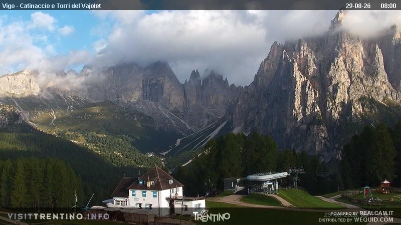 Archived image Webcam Torri del Vajolet - Val di Fassa