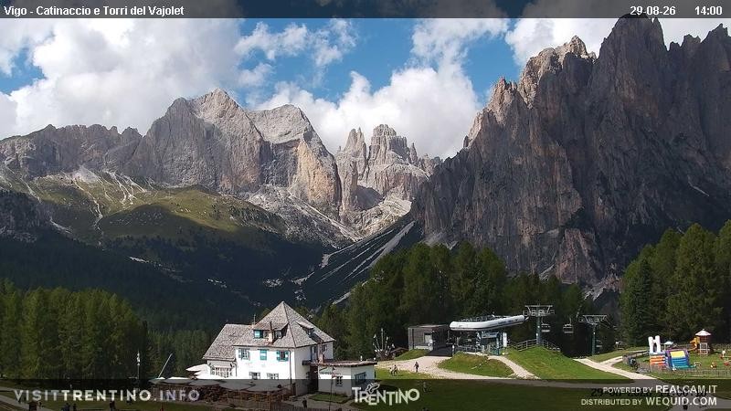Archived image Webcam Torri del Vajolet - Val di Fassa