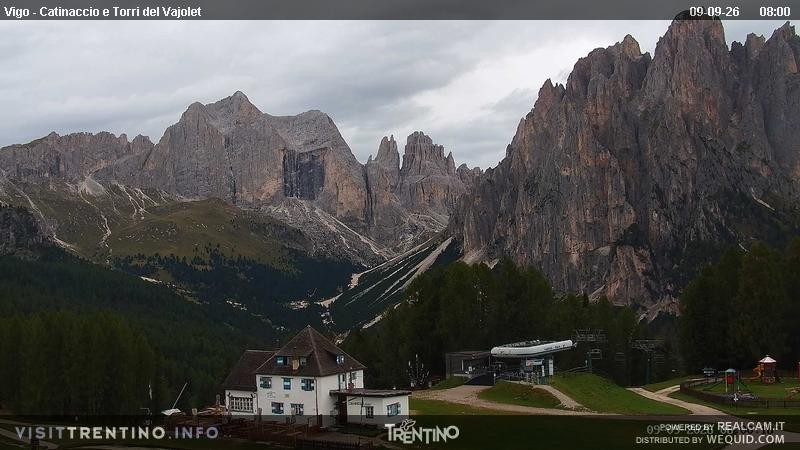Archived image Webcam Torri del Vajolet - Val di Fassa
