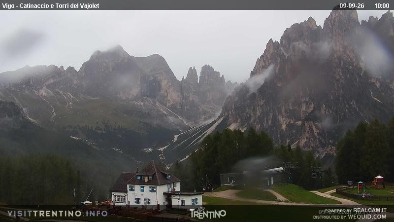 Archived image Webcam Torri del Vajolet - Val di Fassa