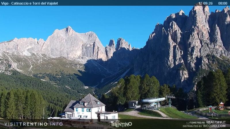 Archived image Webcam Torri del Vajolet - Val di Fassa