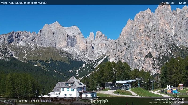 Archived image Webcam Torri del Vajolet - Val di Fassa