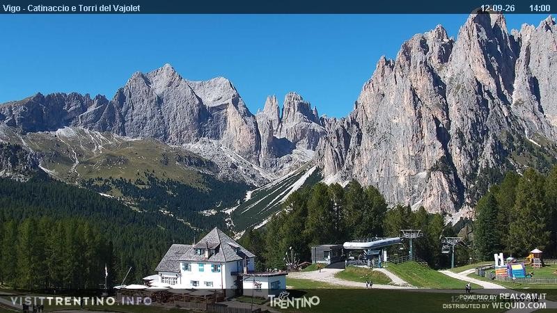 Archived image Webcam Torri del Vajolet - Val di Fassa