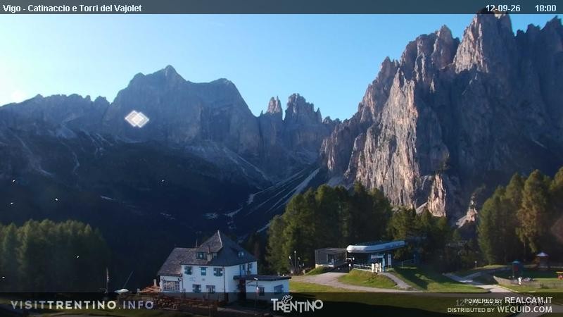 Archived image Webcam Torri del Vajolet - Val di Fassa
