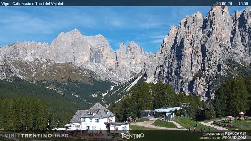Archived image Webcam Torri del Vajolet - Val di Fassa