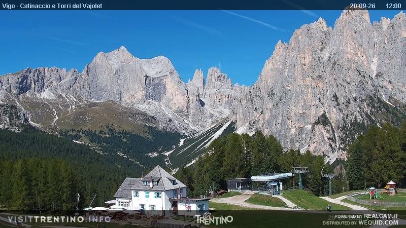 Archived image Webcam Torri del Vajolet - Val di Fassa