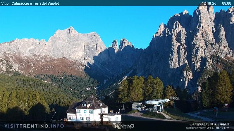 Archived image Webcam Torri del Vajolet - Val di Fassa