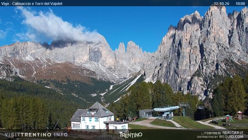 Archived image Webcam Torri del Vajolet - Val di Fassa
